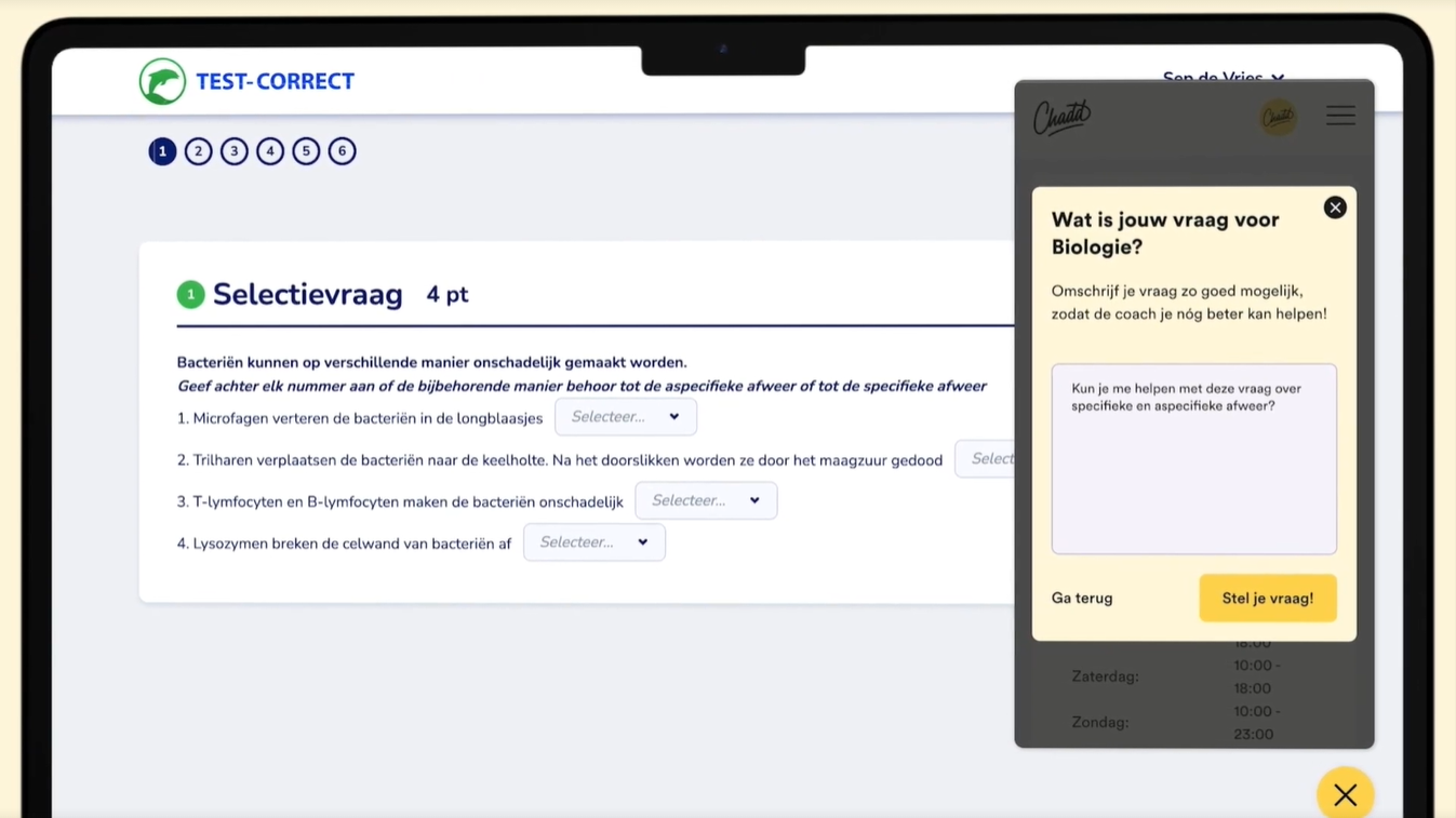 Test-Correct en Mr. Chadd