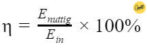 Rendement formule Energie